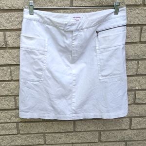 Retro Festival New Frontier White Pencil Skirt Size 14 Front Pockets Beach